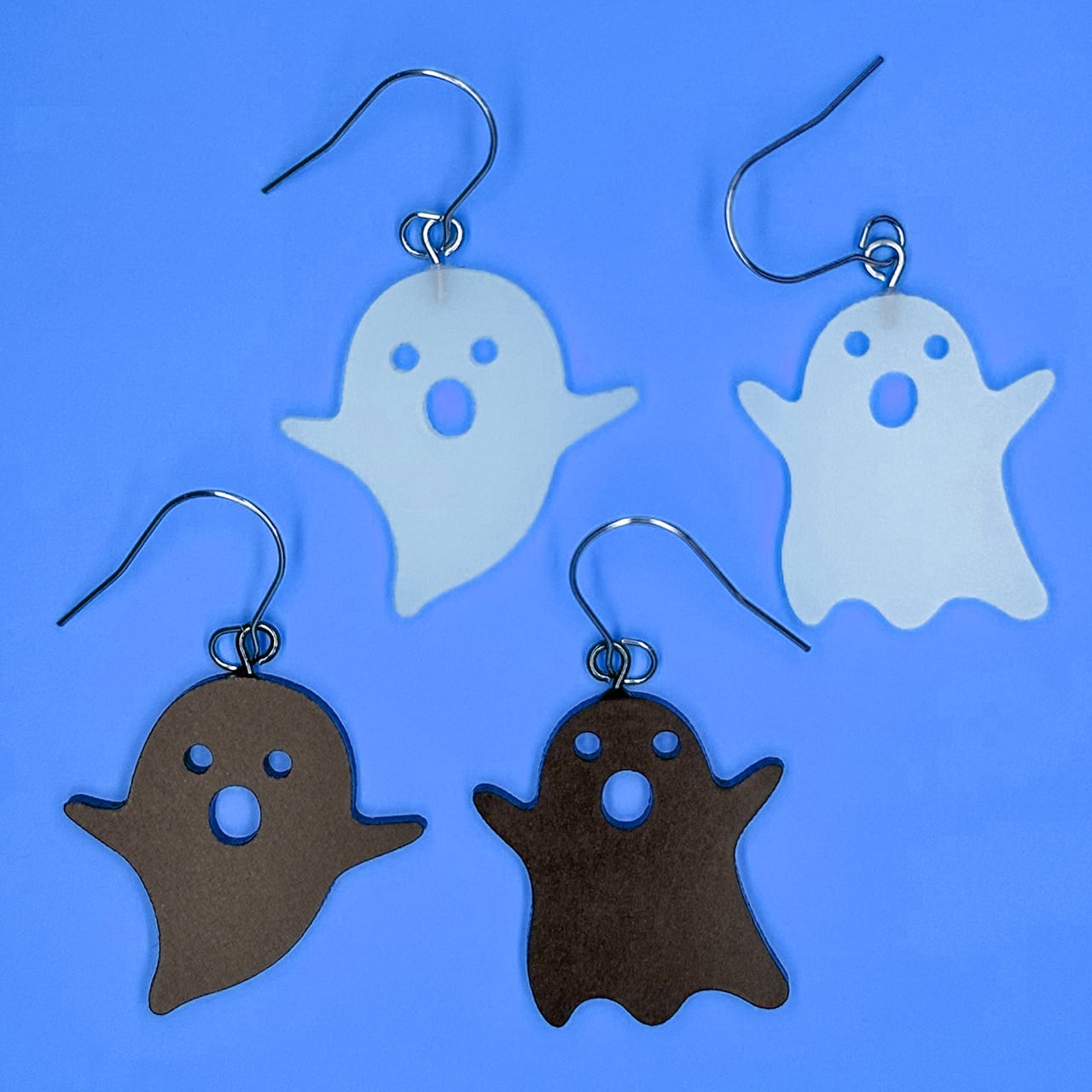 確認ページ ハロウィン フリンジ ピアス おばけ ブラックベース 確認