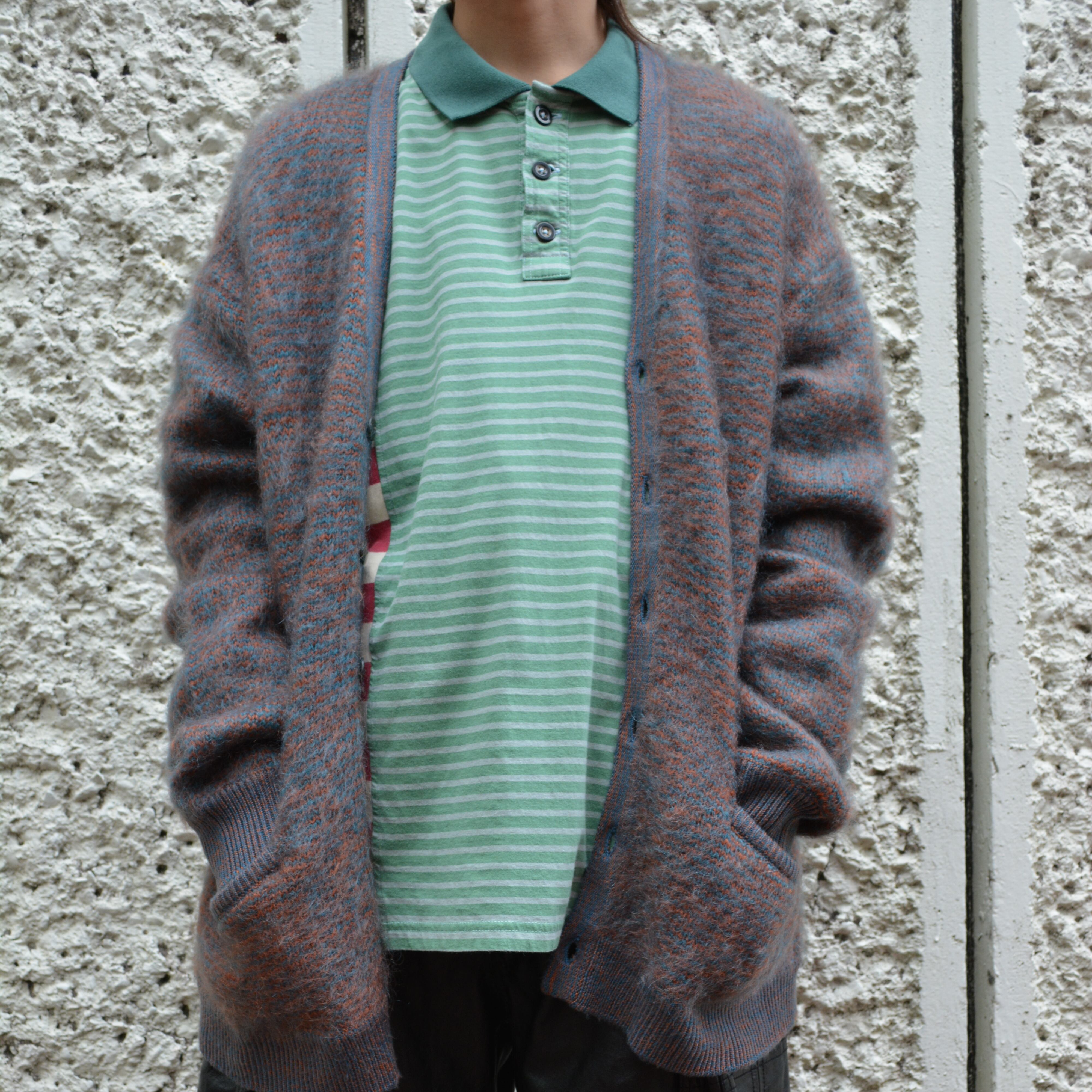FILL THE BILL】MOHAIR CARDIGAN (ORANGE x GREEN) | HEIGHTS Online Store