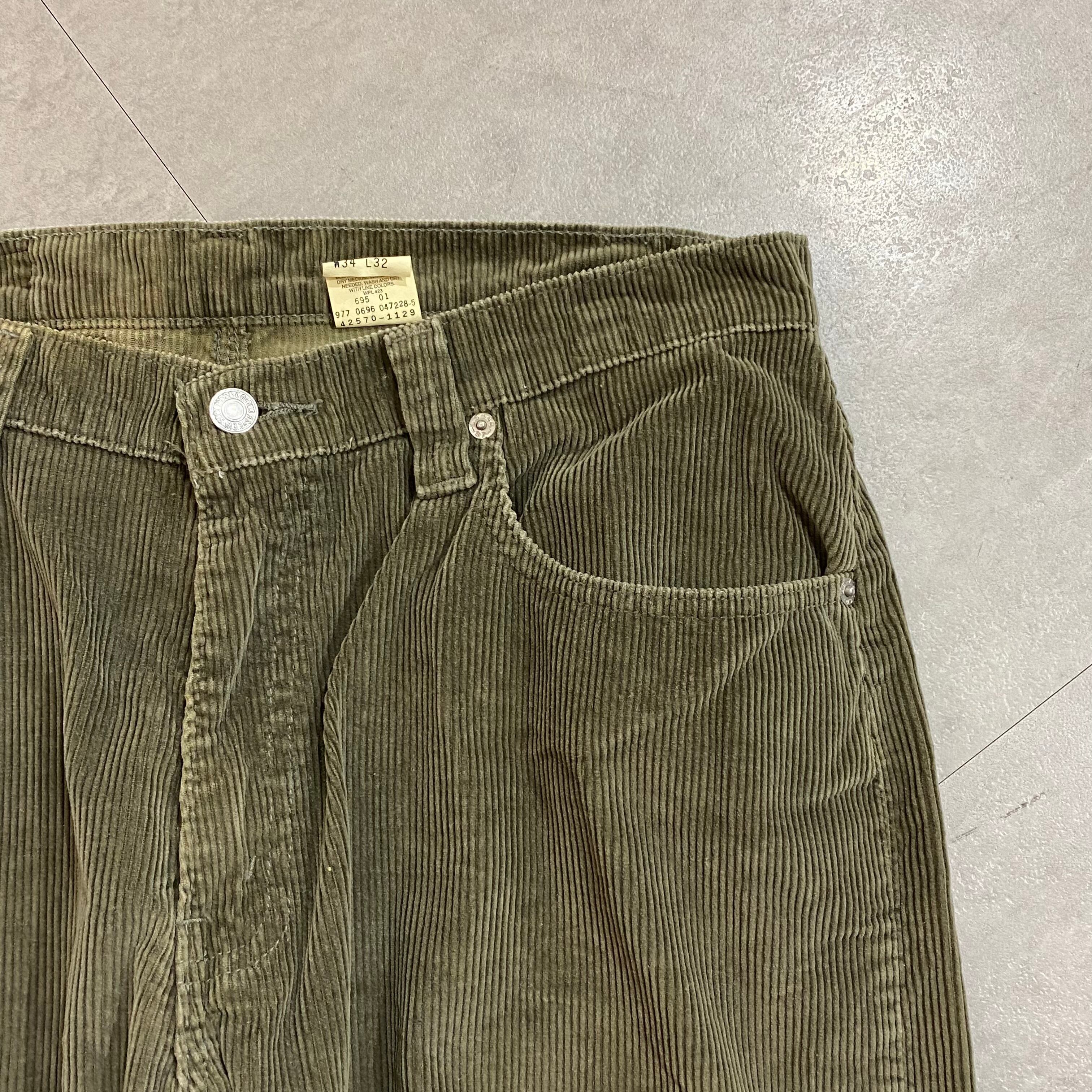 90年代 size：W34 L32【 Levi's L2 】リーバイス L2 コーデュロイパンツ 細畝 カーキ 古着 古着屋 高円寺 ビンテージ