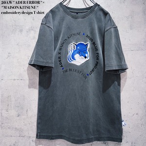 20AW"ADER ERROR"×"MAISON KITSUNE"embroidery design T shirt