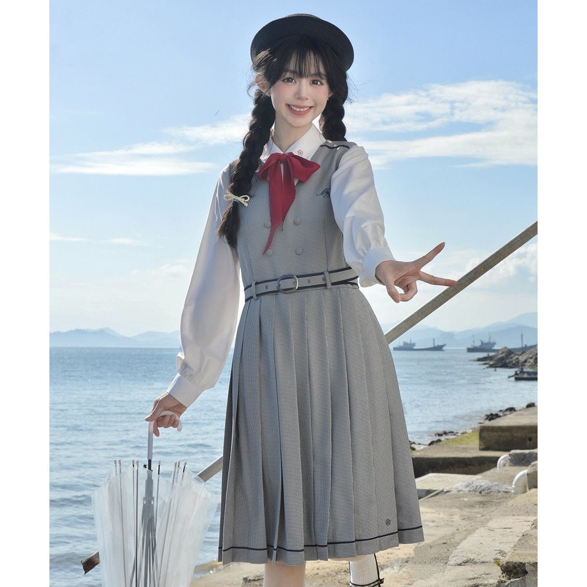 灯台の帰り道 〜グレンチェックプリーツ制服セット〜：ジャンパー