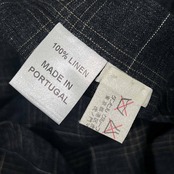 リネン100% dunhill ダンヒル チェック 半袖 シャツ M/メンズ