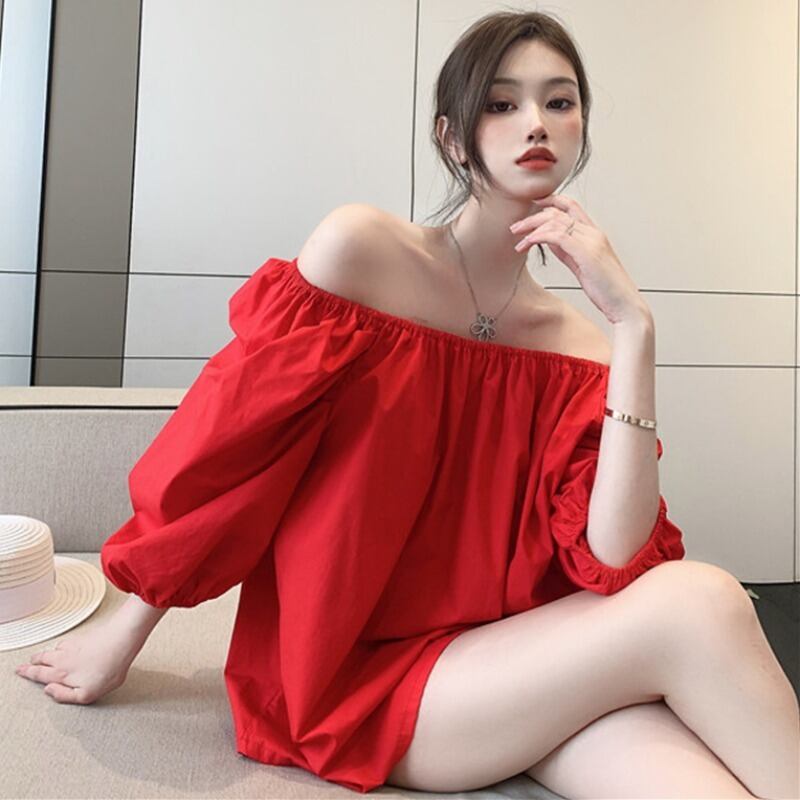 カラーブラウス オータムスリーブルーズシャツ レディース 秋物 ハンチェンe33883495420