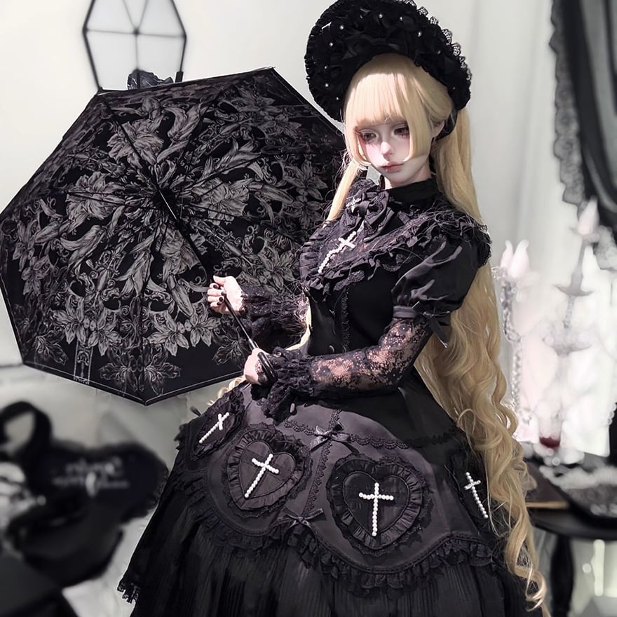 ゴスロリ ボンネット 暗黒ロリィタ 闇かわいい 神秘的 | ゴスロリ