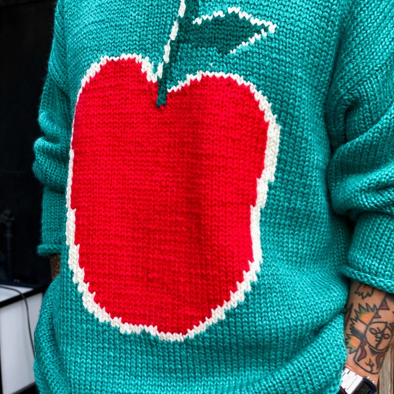CC "BIG APPLE" HAND KNIT -GREEN-