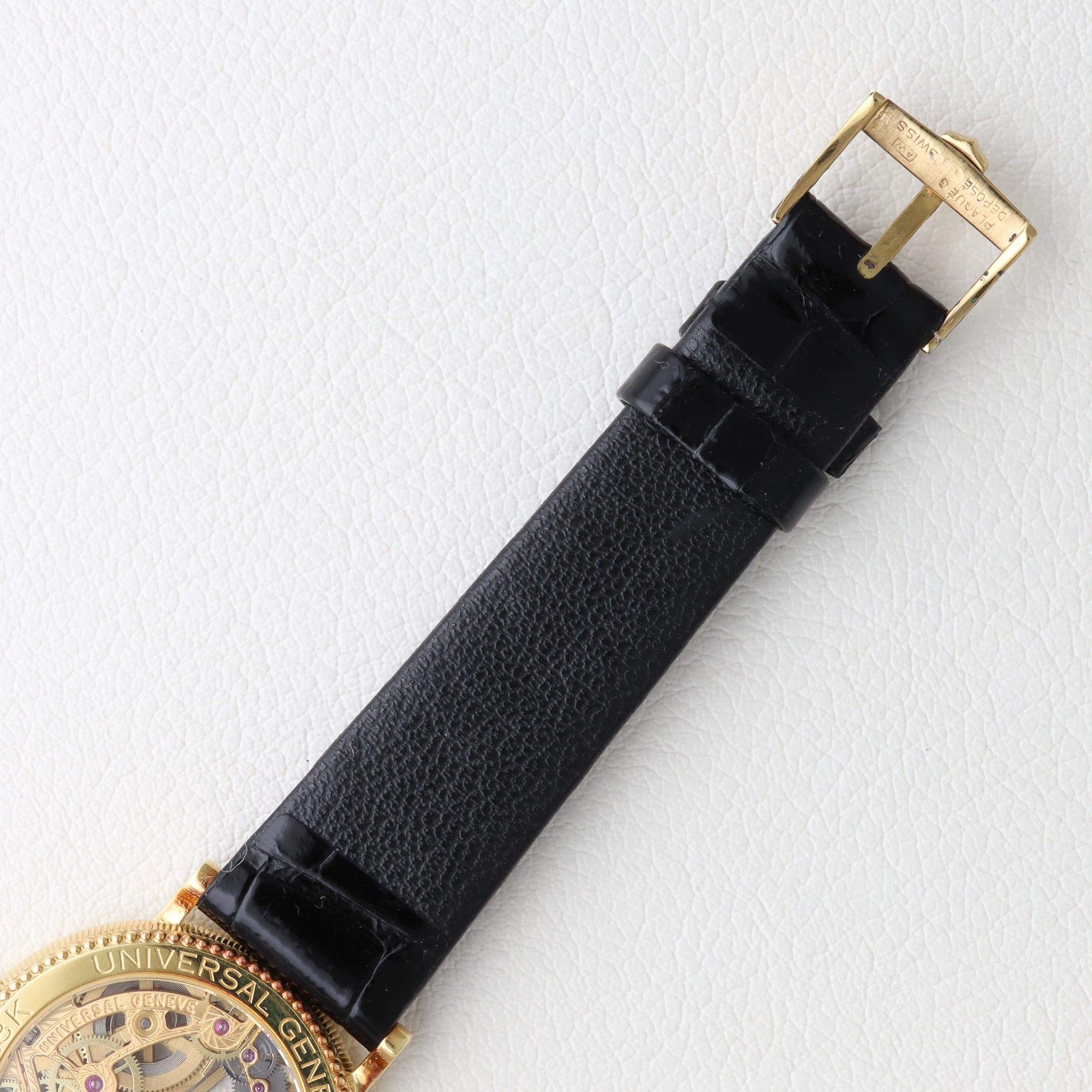 UNIVERSAL GENEVE スケルトン 18kYG 自動巻き マイクロローター 151.11