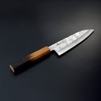 三徳包丁 ツチ目タイプ【柄：木（焼漆）】