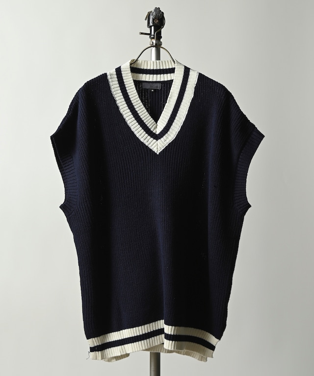 Valuntas Ribbed knit childen big vest (BLK) 334001