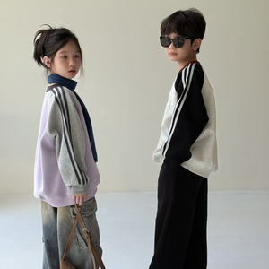 秋英字柄スポーティ韓国風トレーナー