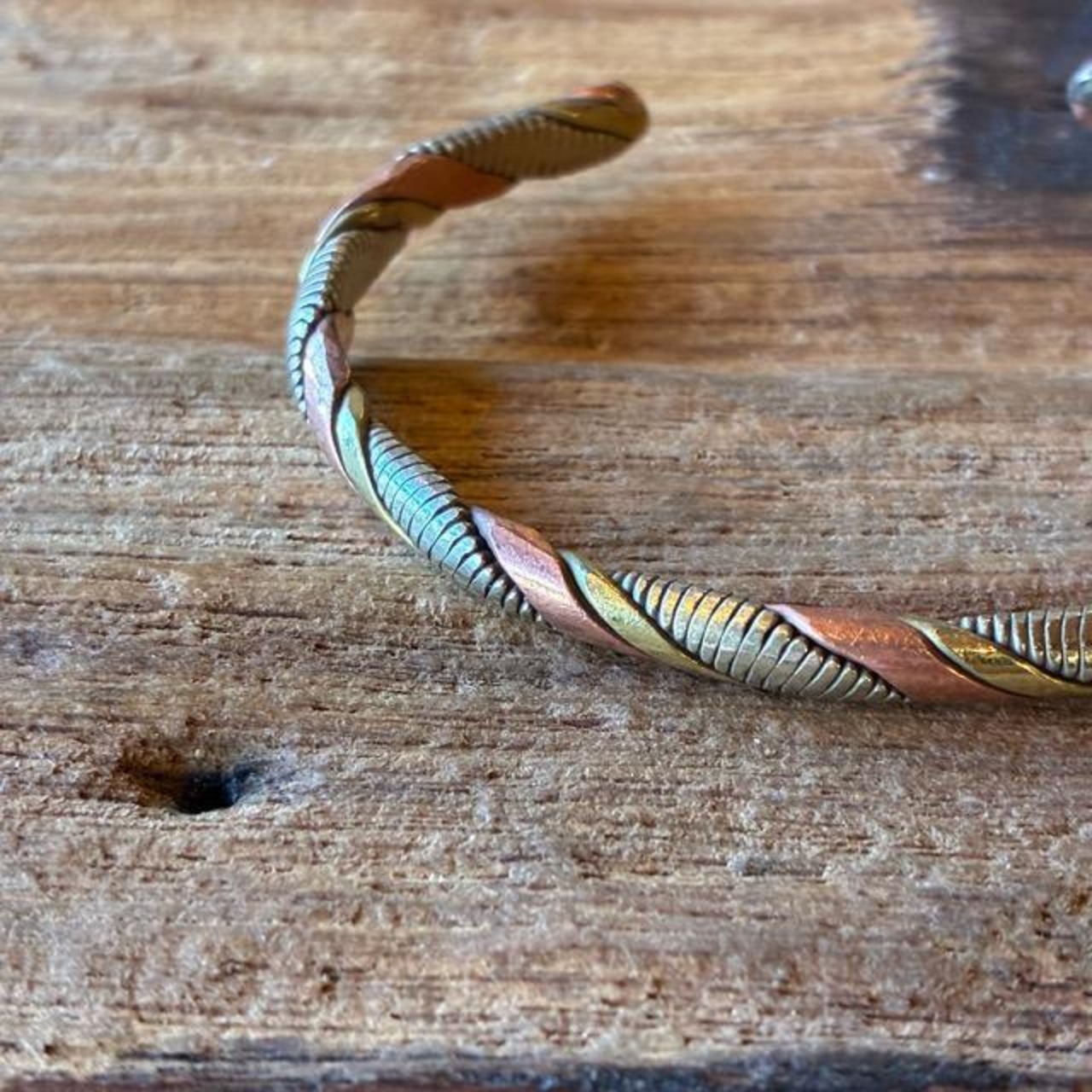 TOPANGA Jewelry Ancient Brass and Copper Bangle A Ancient Brass and Copper Bangle A Bracelet Cuff Bracelet Tibetan Bangle　