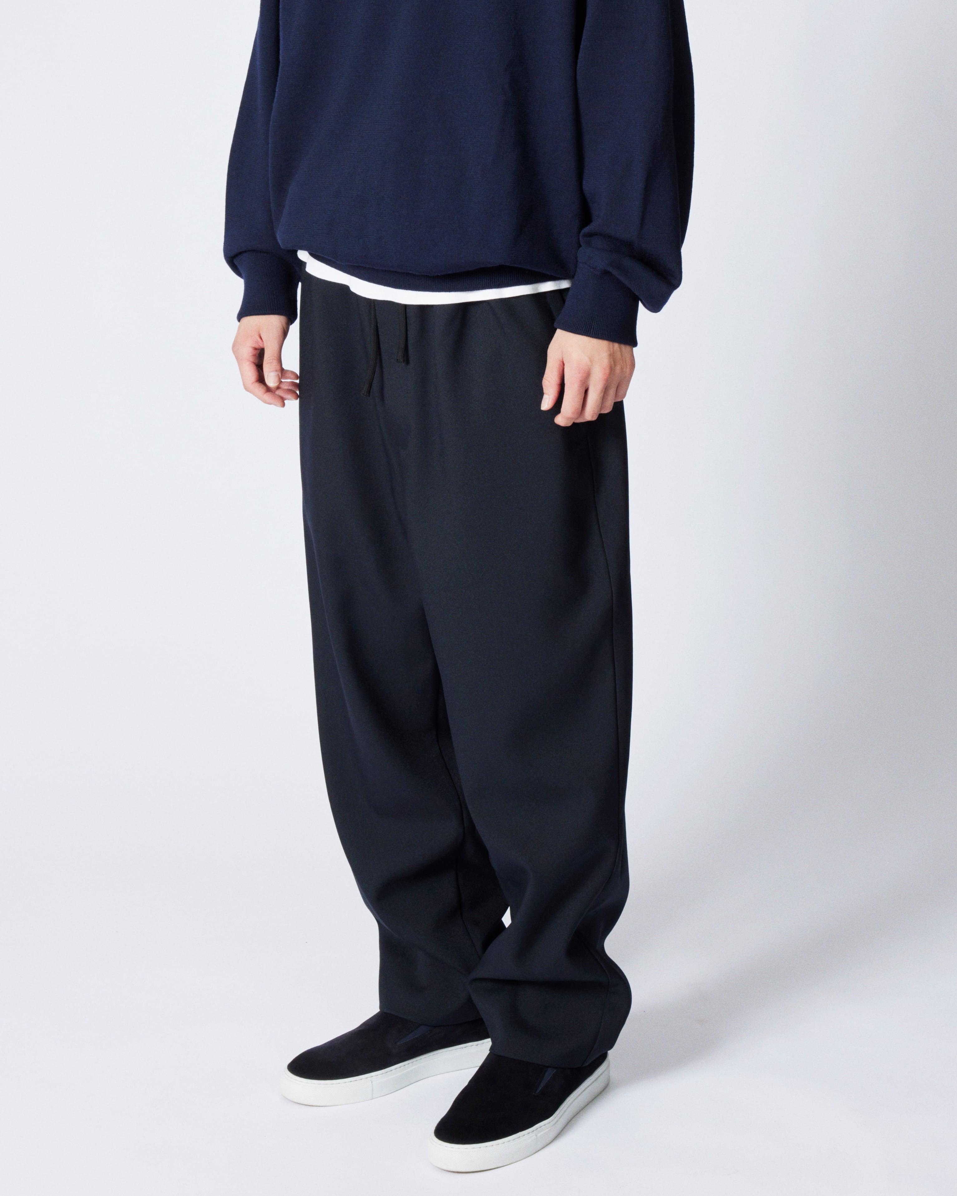 パンツ everyone polyester twill easy slacks everyone polyester twill easy slacks (NAVY) | everyone