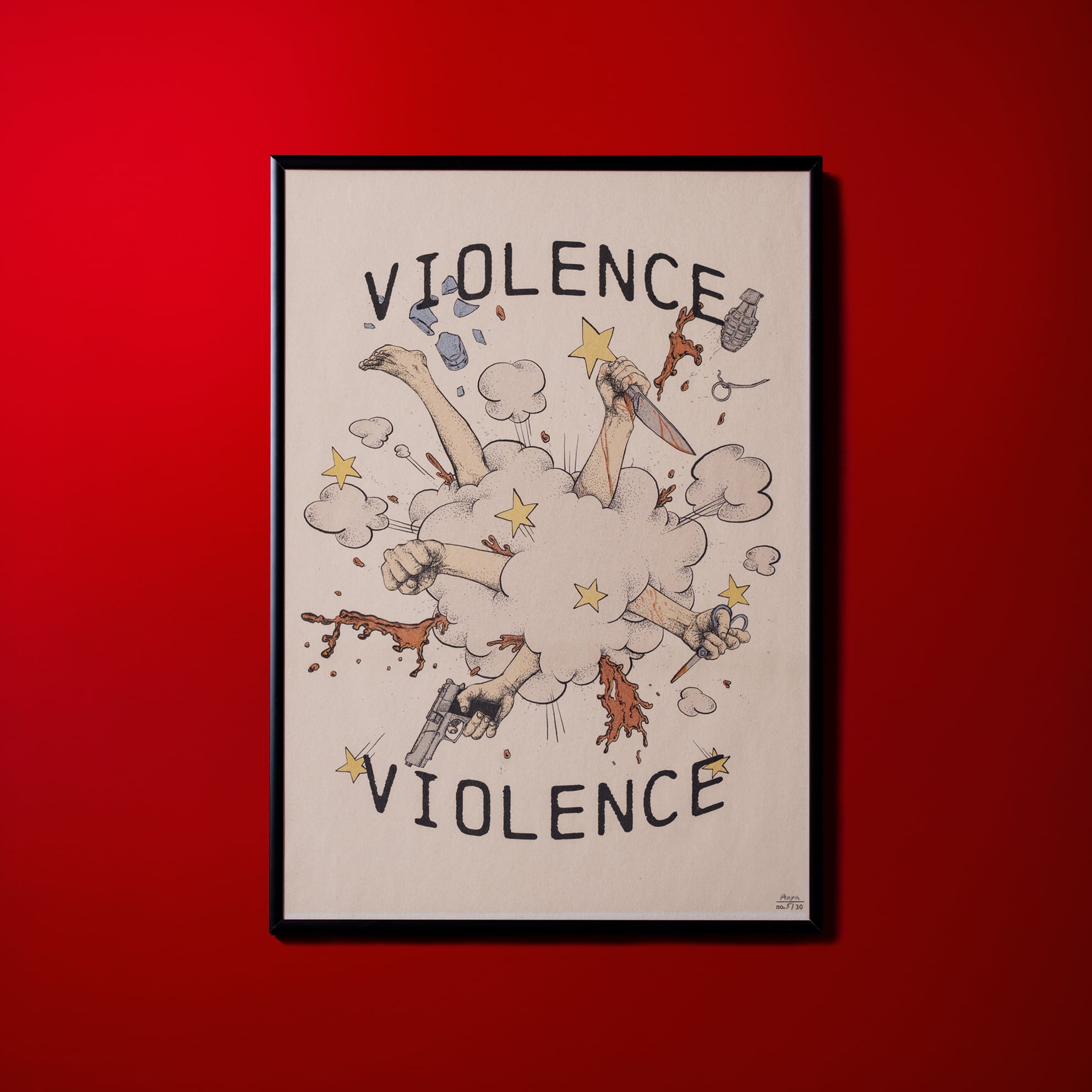 Risograph Poster “VIOLENCE” (A3)
