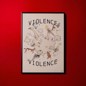 Risograph Poster “VIOLENCE” (A3)