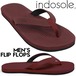 INDOSOLE インドソール サンダル ビーチサンダル トングサンダル Mens Flip Flops ESSNTLS BURGUNDY 日本代理店正規品10-11