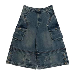 [Oink oink] American detachable street cropped pants