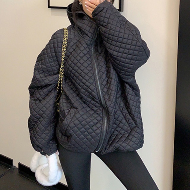 light quilted hoodie jacket　ライトキルティングフーディージャケット　J1574