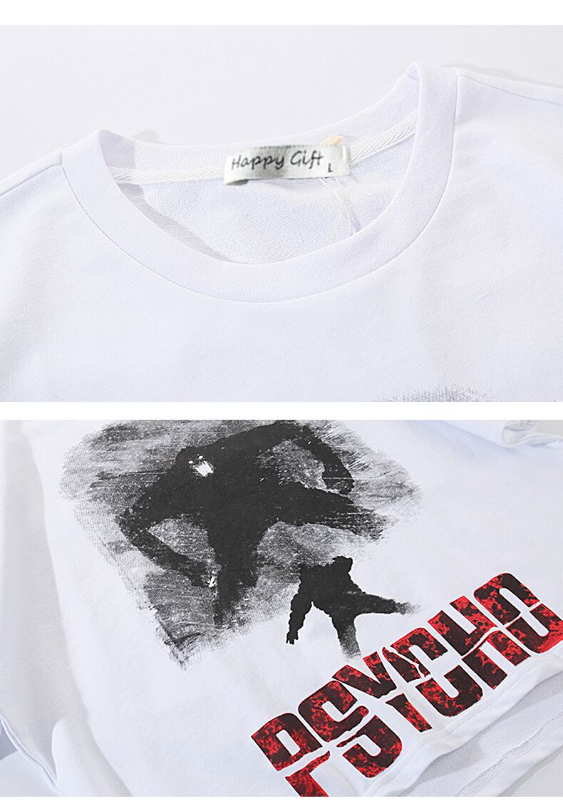 全2色 Tシャツ カットソー プリント カジュアル ストリート 