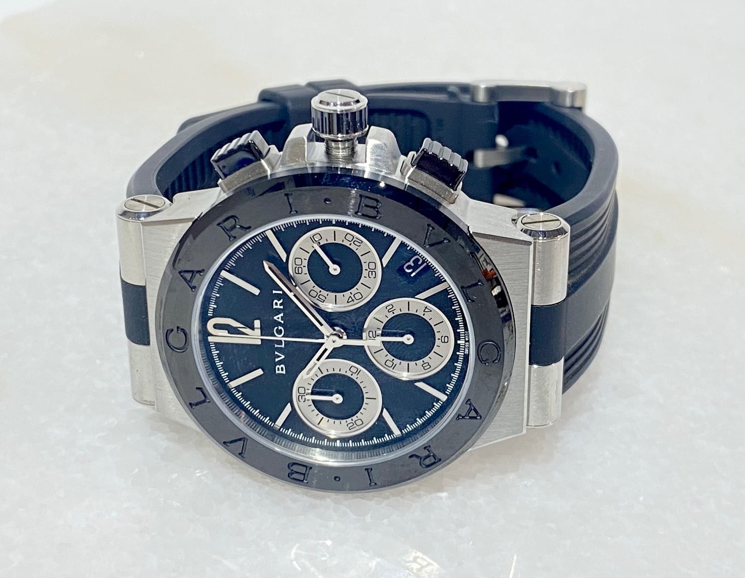 BVLGARI ブルガリ メンズ 腕時計 ディアゴノ セラミック DG37BSCVDCH