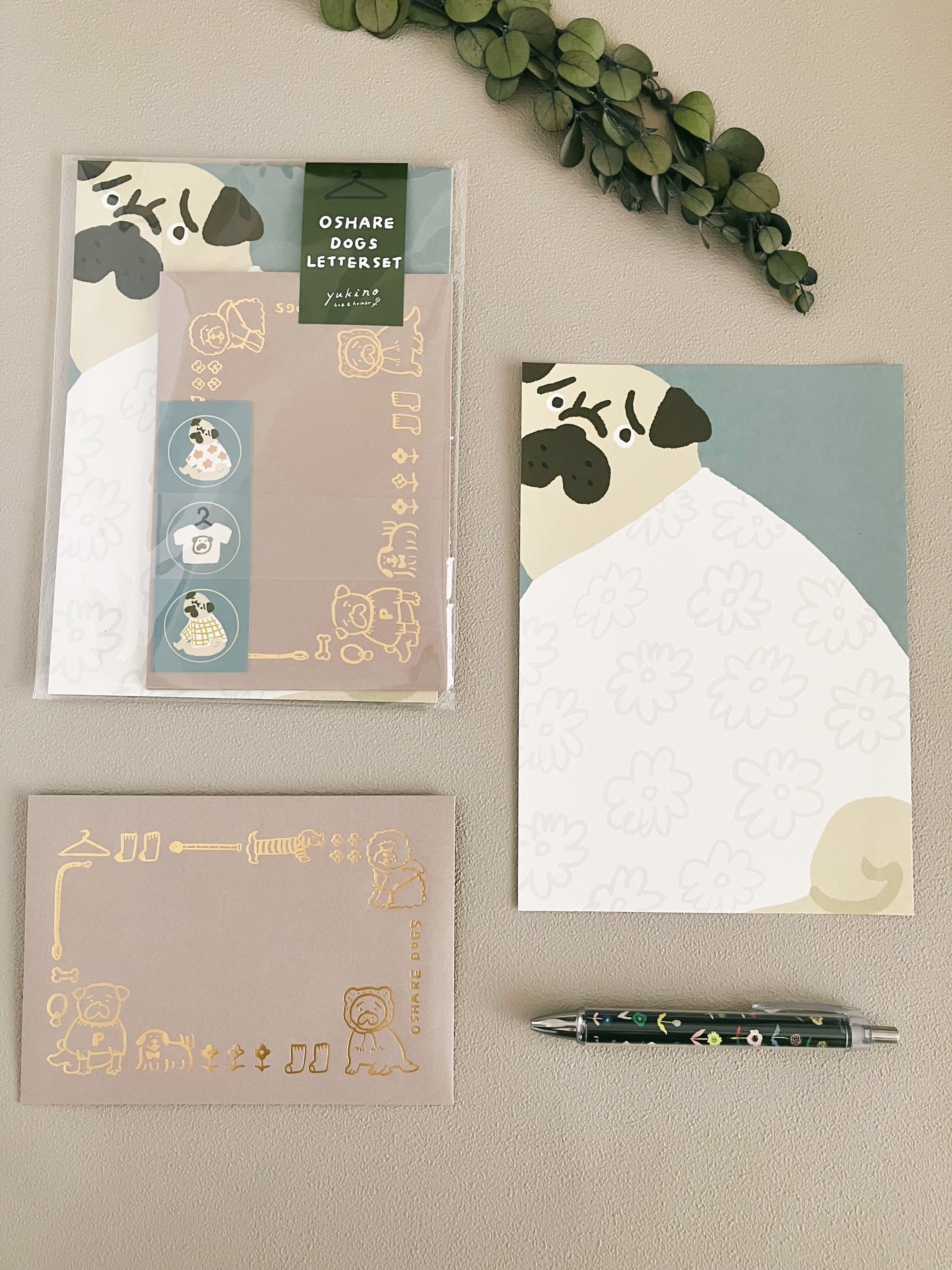 オシャレドッグたちのレターセット | yukino shop