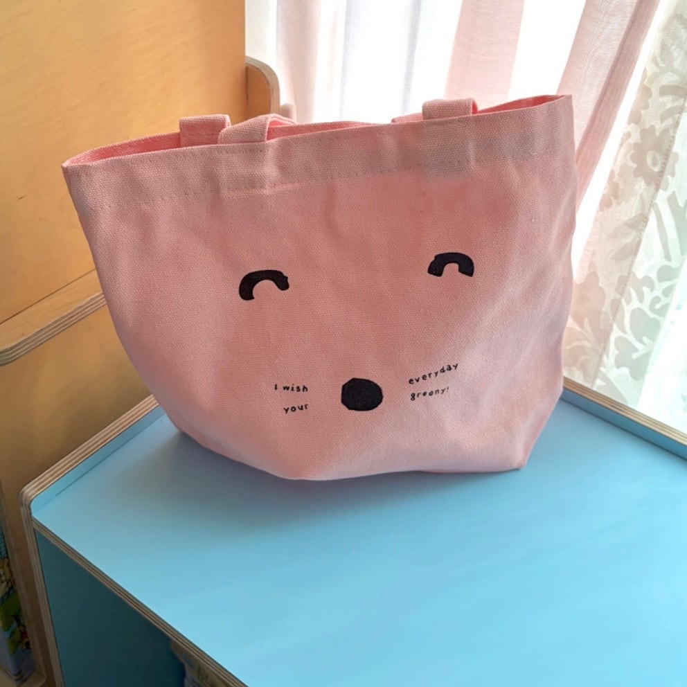 greenyeveryday 〔smile mini ecobag-pink-〕