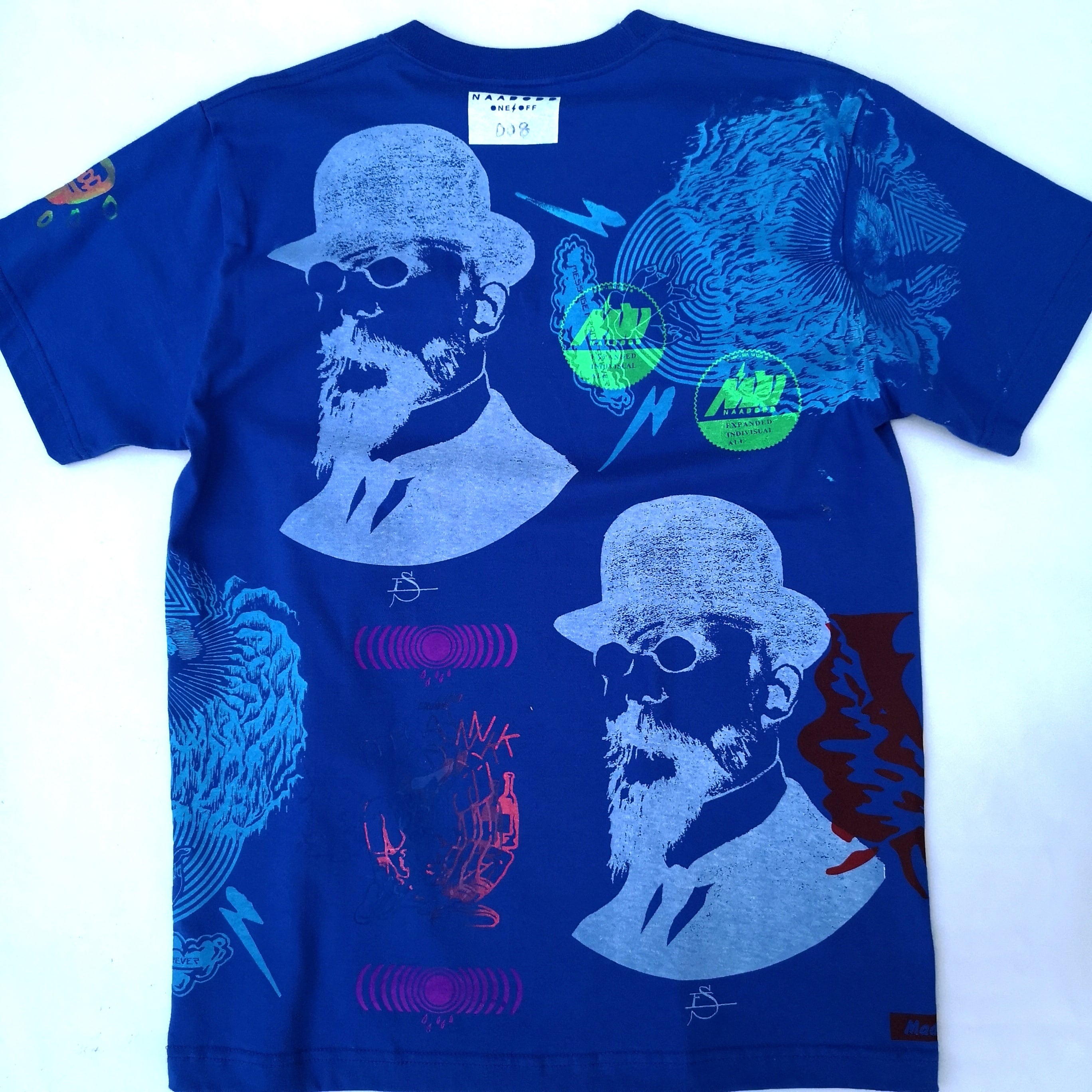 NAADODD MULTI PRINT TEE BLUE, MAROON