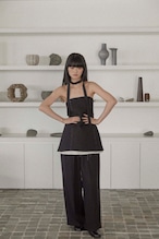 DU250503 linen like layered bare tunic【残り3点】