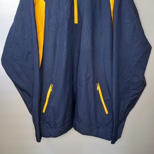 ナイキ　ナイロン　プルオーバー　ハーフジップ　刺繍ロゴ　スウォッシュ　L