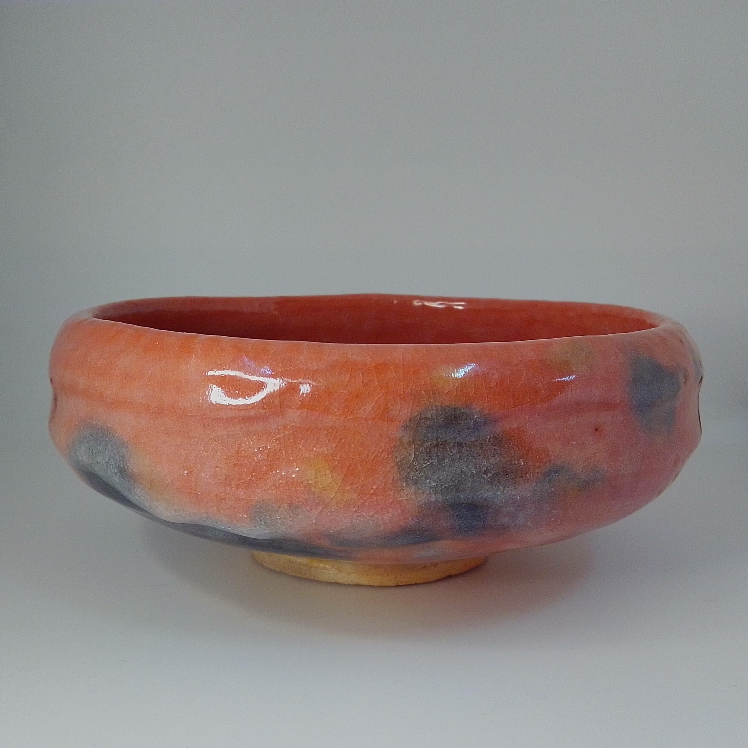 b209 【新品・未使用】茶碗 黒釉 夜桜 今岡三四郎 木箱 茶道具 b209