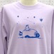 星見るペンギン 長袖Ｔシャツ パープル メンズ レディース 綿 M