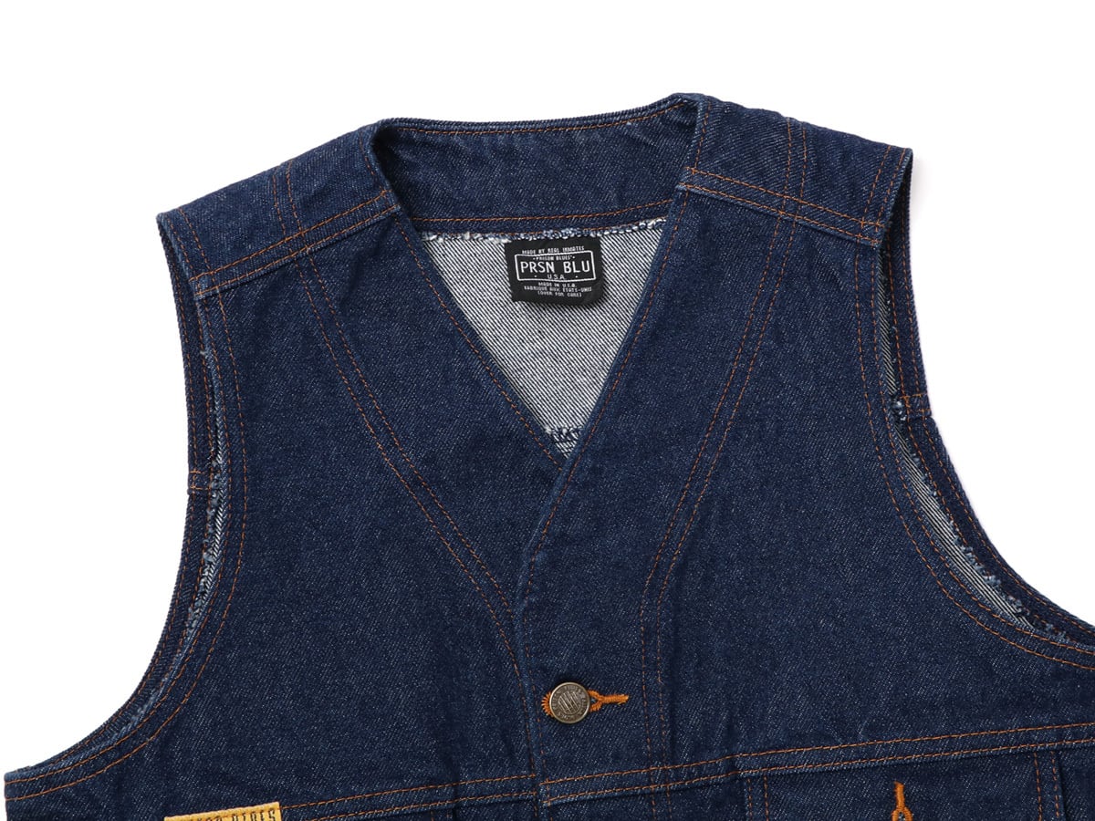 【新品未使用】PRISON BLUES デニムベスト PRISON BLUES プリズンブルース 651 Western Vest デニム ウエスタン