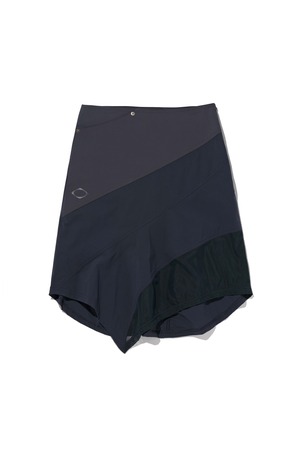 [MSCHF] ASYMMETRIC FLARED SKIRT_KHAKI/CHARCOAL ミスチーフ 正規品 韓国ブランド 韓国ファッション 韓国代行 韓国通販 mischief