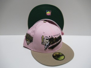 Exclusive NEW ERA 59fifty Buffalo Bisons　バッファロー・バイソンズ　Pink×Camel