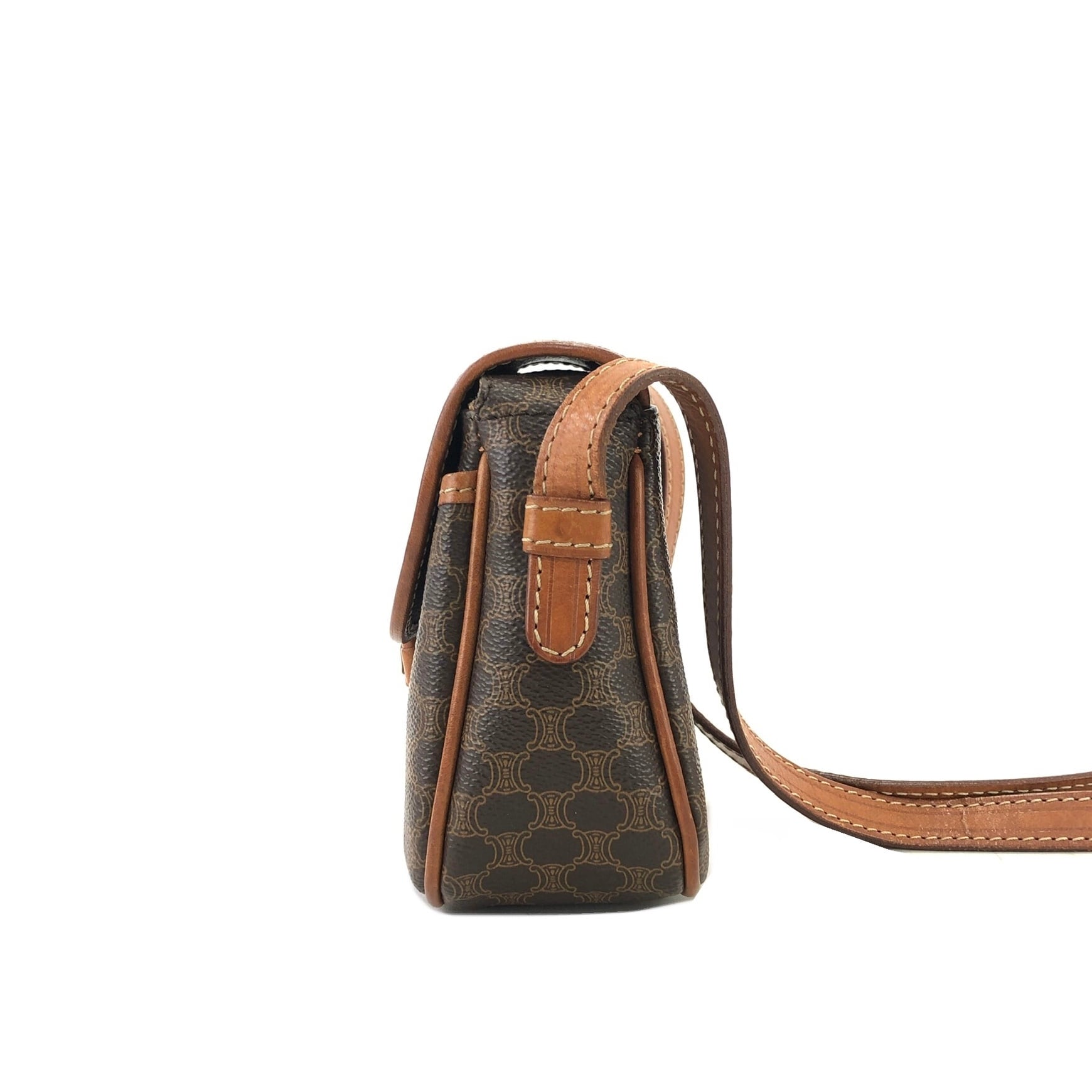 CELINE セリーヌ マカダム ブラゾン型押し タッセル ポシェット ミニ