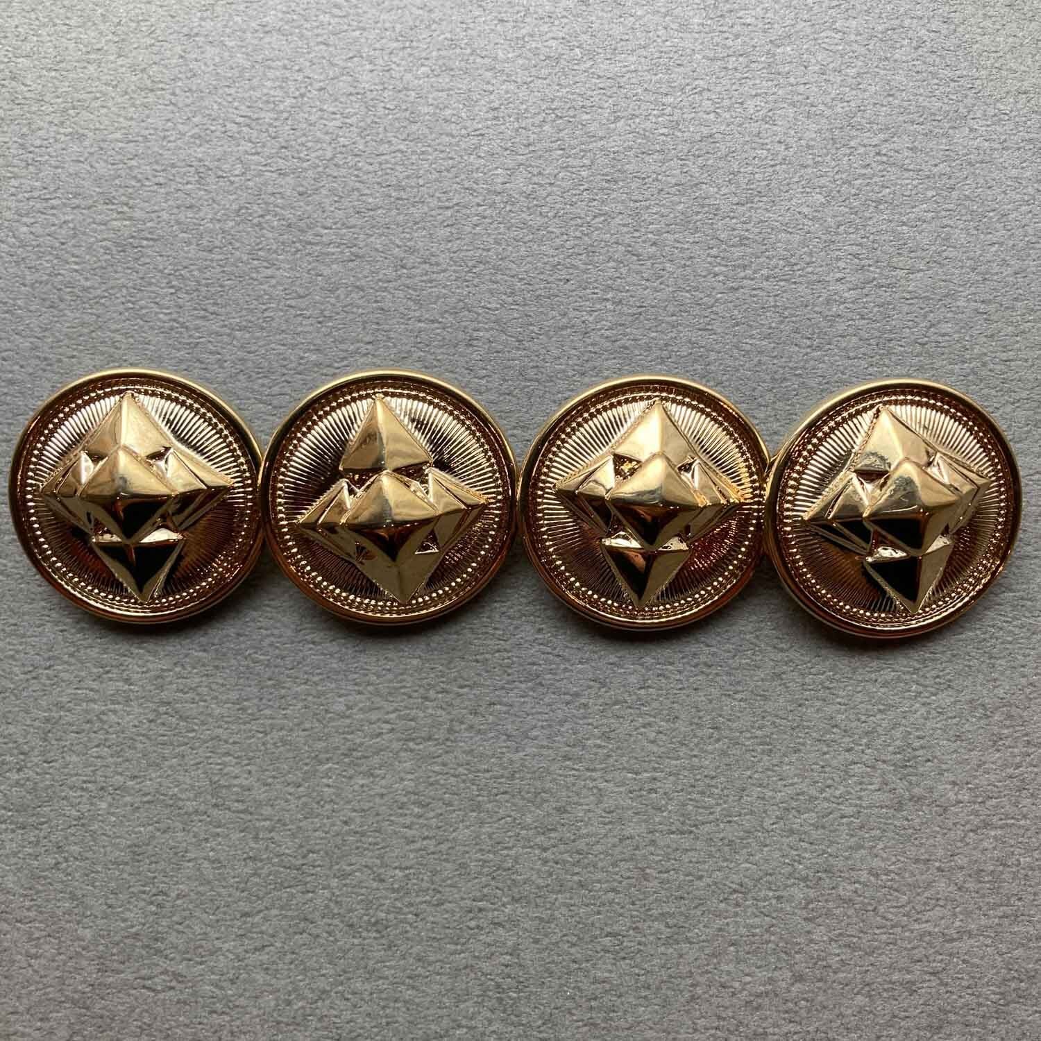 スタッズ風モチーフゴールドボタン（25mm） | Dua-アクセサリーパーツ