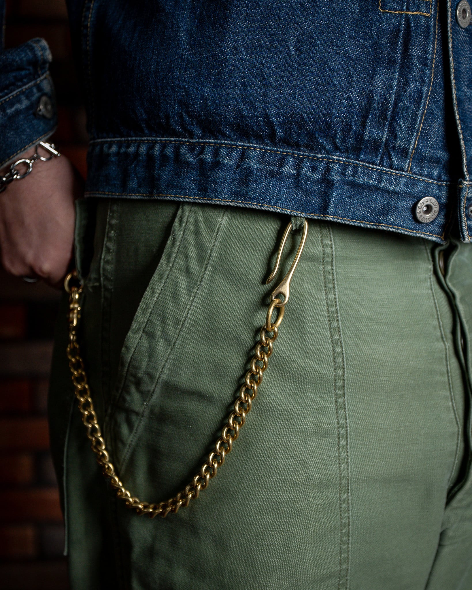 Additive and Line】Wallet Chain Brass Curb Chain WCH-008 新品