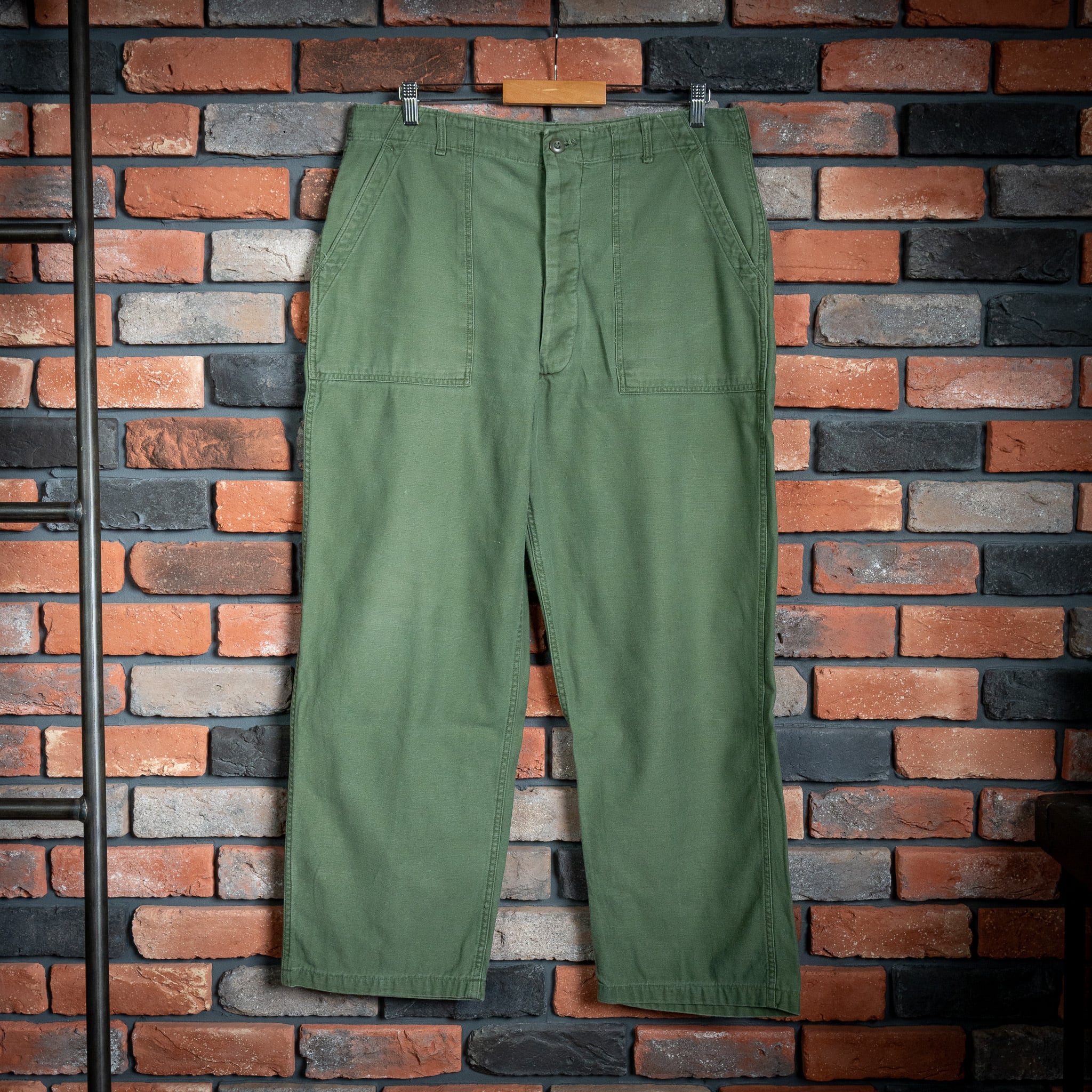 美品　70s OG-107 ベイカーパンツ 38×31 実物 ビンテージ 38×31】U.S.Army Utility Trousers OG-107 Used 実物 米軍 ベイカー