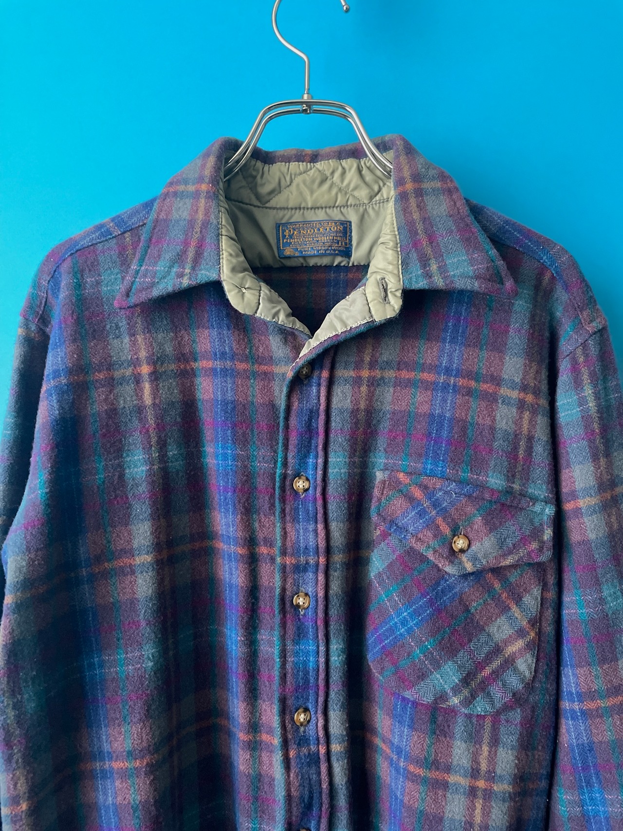 PENDLETON wool shirts elbow patch - 3