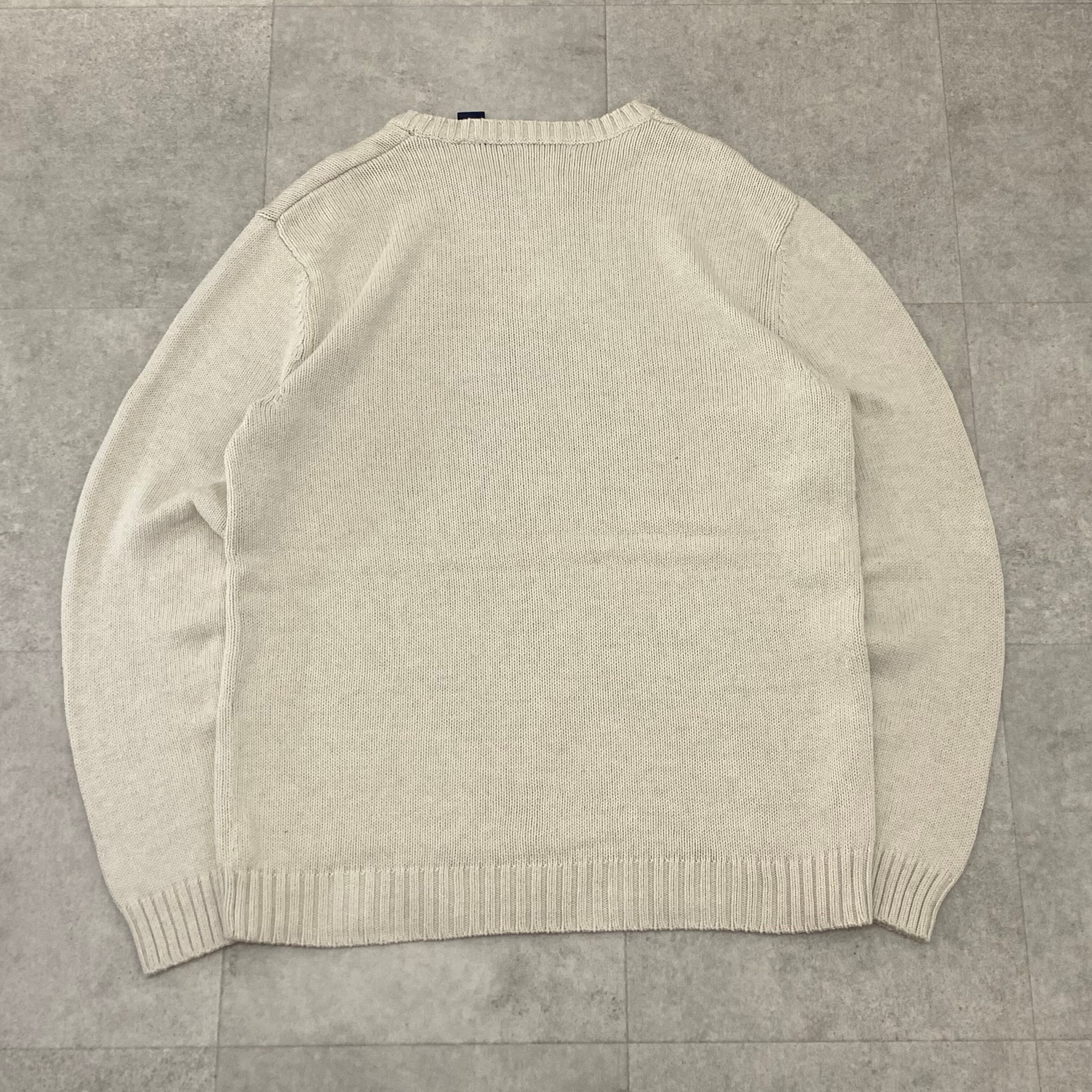 CHAPS チャップス ニット セーター アイボリー コットンニット