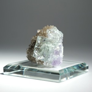 シャンファーリン産 フローライト スモーキークォーツ 共生 / 原石 標本【D_1】