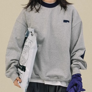 ヴィンテージライク 配色ロゴ クルーネックスウェット   F0036