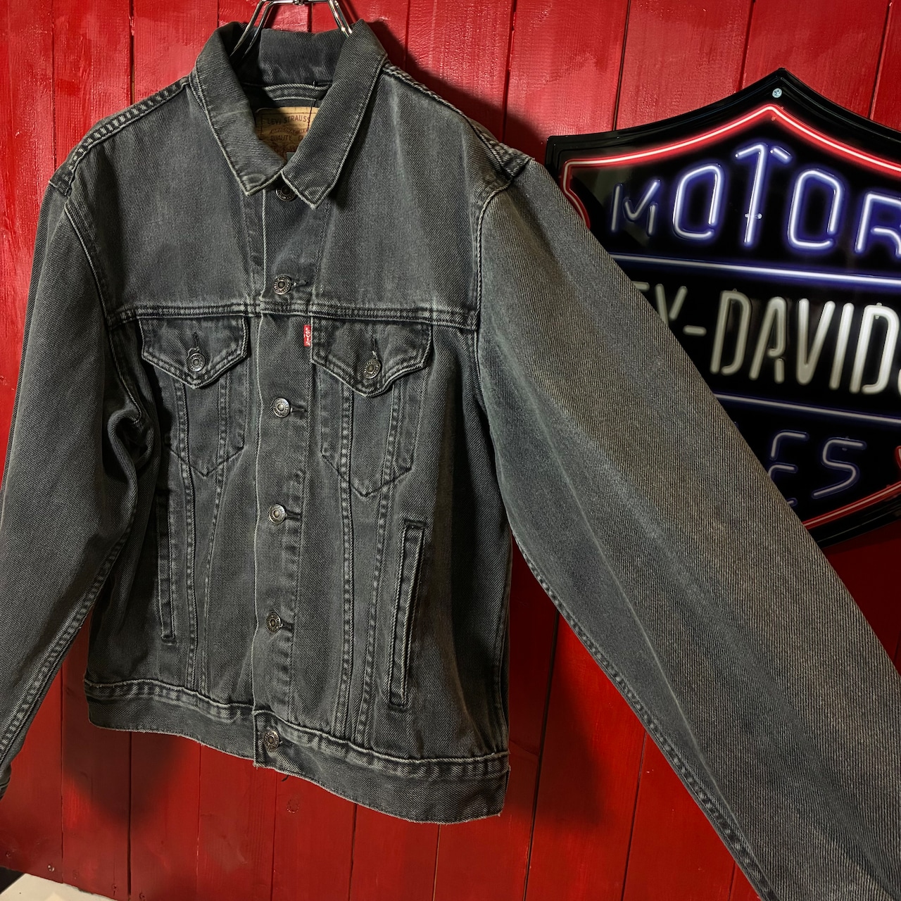 90s チュニジア製 EURO Levi’s 70503 ブラックデニムジャケット トラッカージャケット ユーロリーバイス