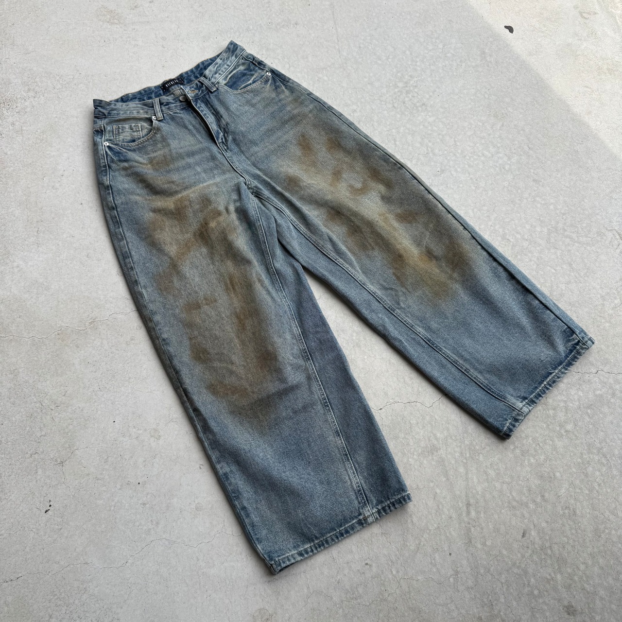 ダーティフェード ワイドデニム【sug41】