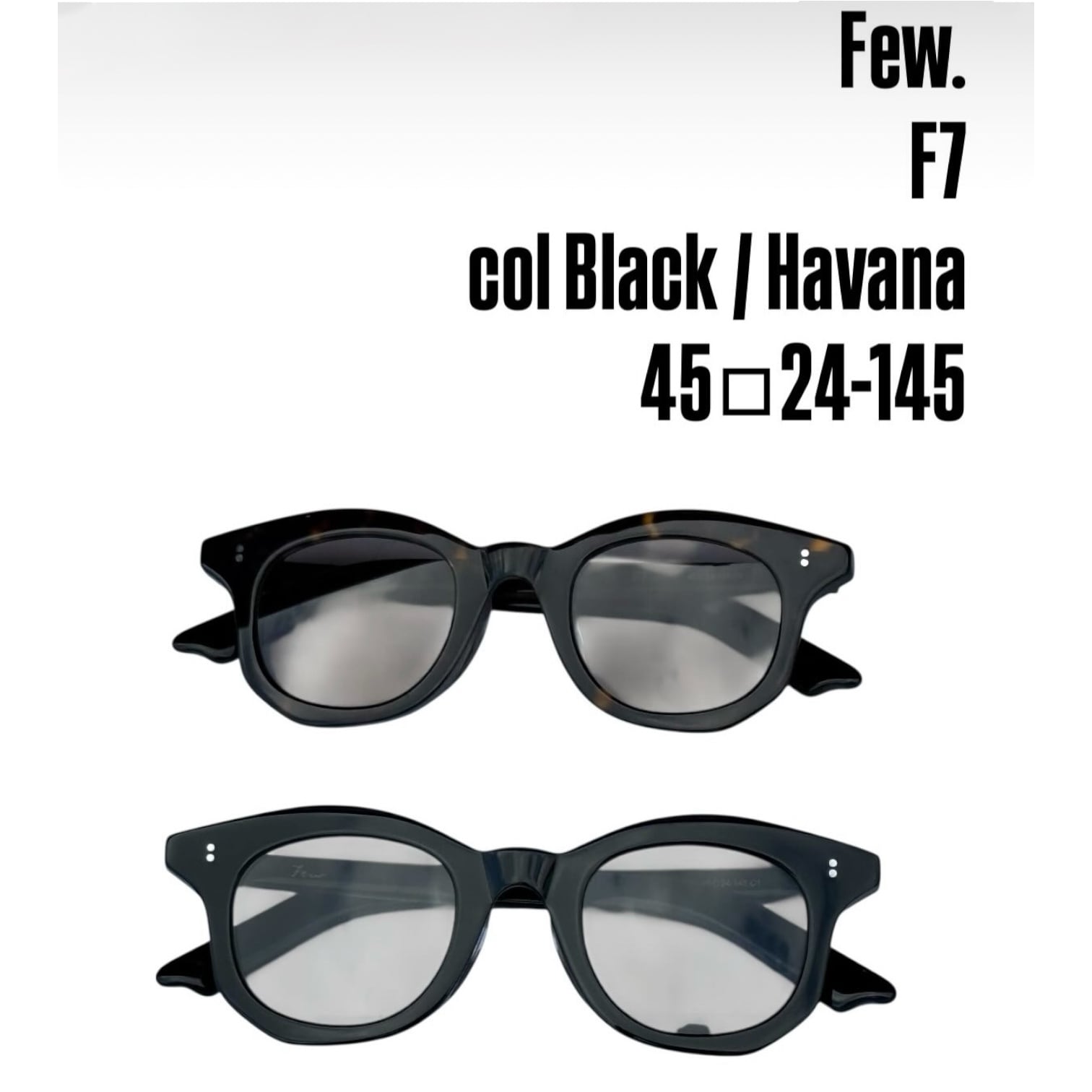 few.by NEW. F7 col Black / Havana メガネ 眼鏡 サングラス | STORE