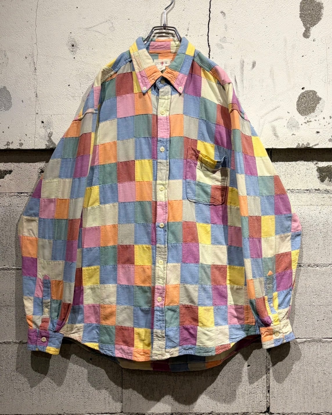 YEAH RIGHT!! 　Vintage　パッチワーク　刺繍　ガウン Caka otto】90's “J.CREW” Multiple Color Vintage Cotton Patchwork