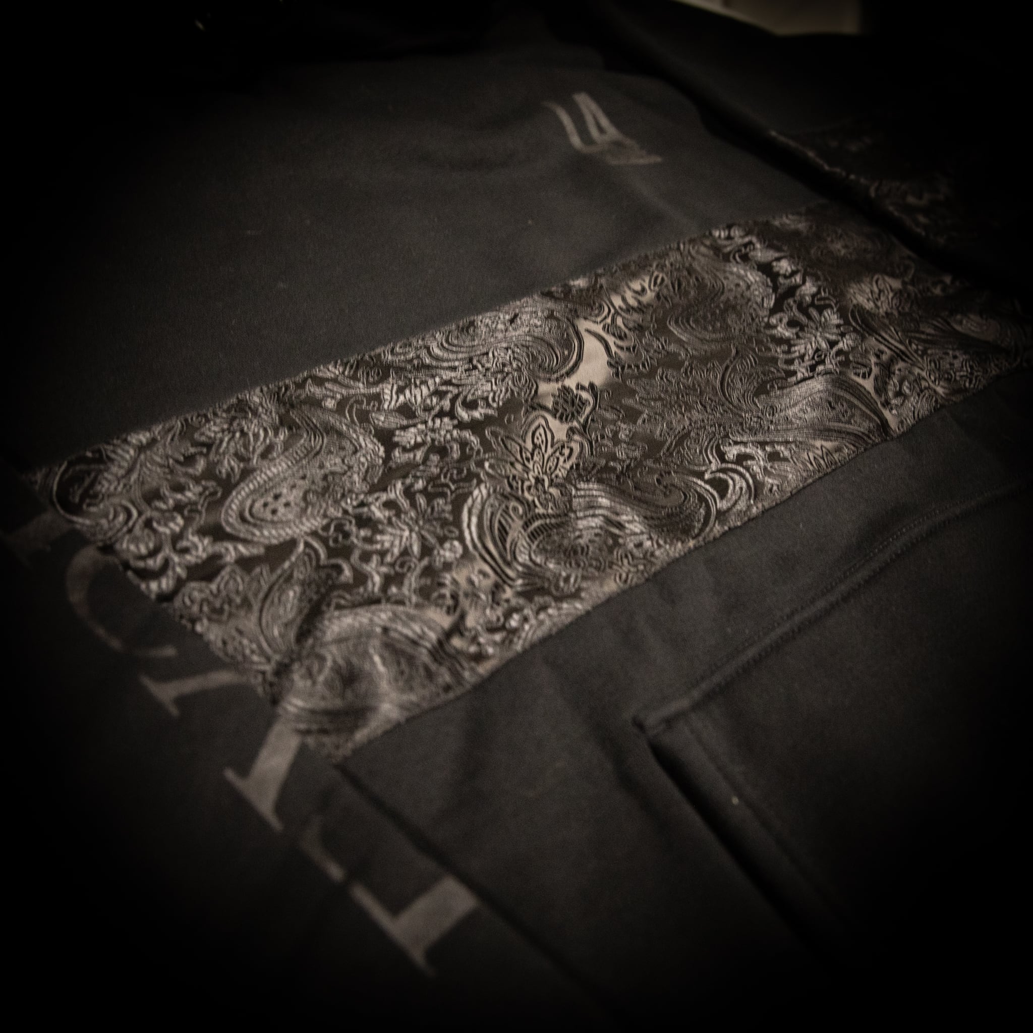 W-Black Paisley Hoody