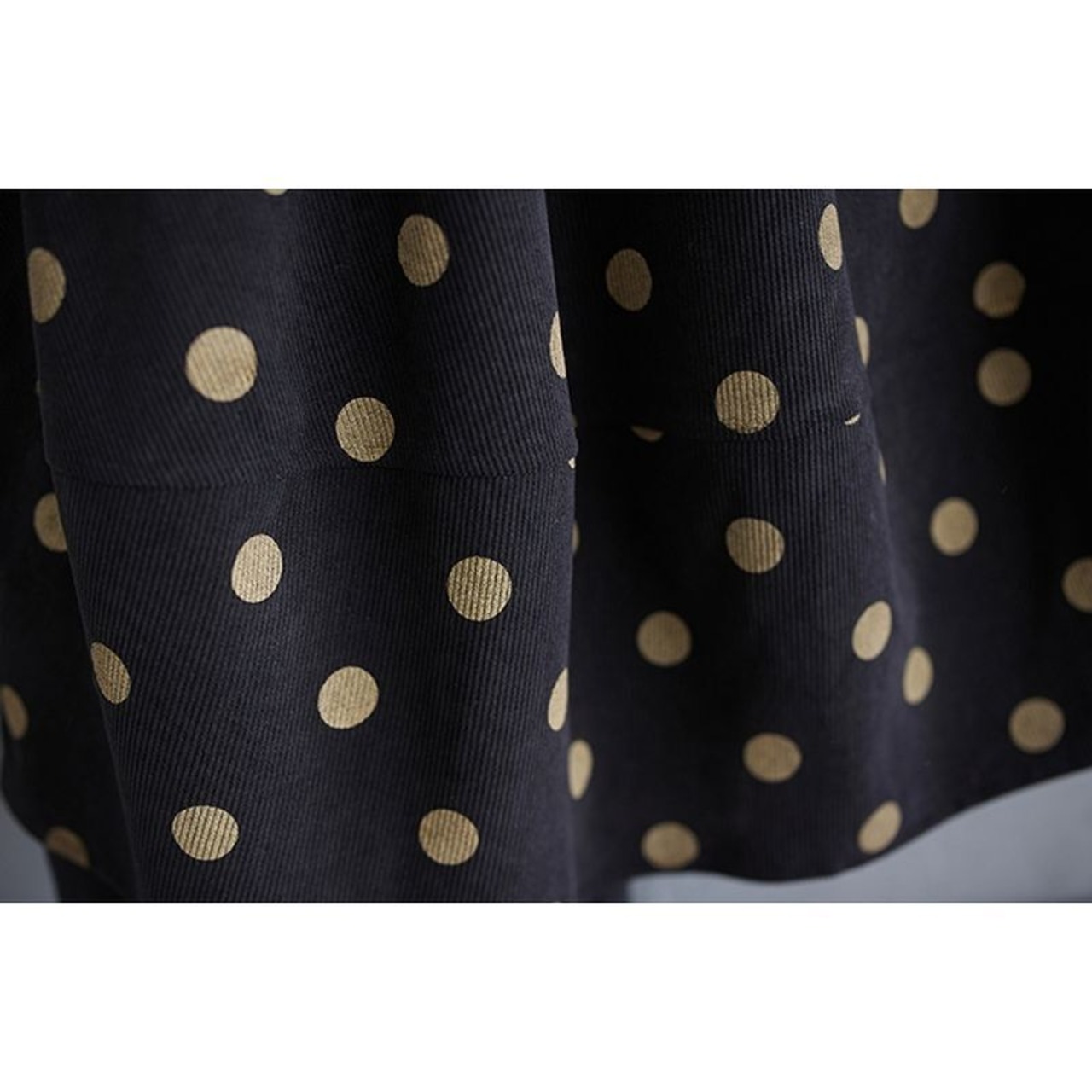 レトロ ドット ロングスカート  00252