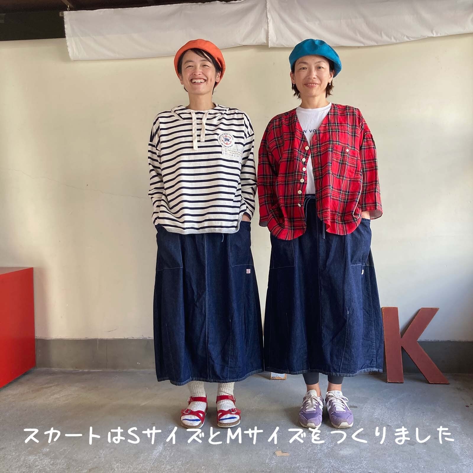 斜めポケット裾ダーツスカート Girl's ライトオンスデニム/インディゴ