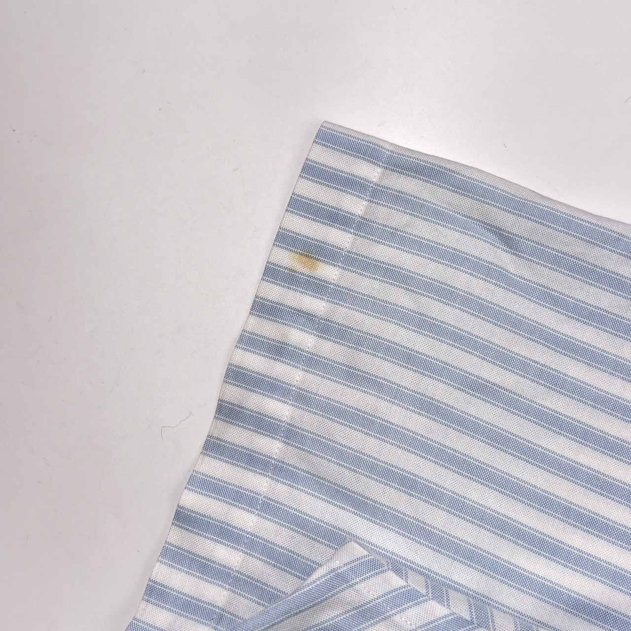 Brooks Brothers ブルックスブラザーズ NON-IRON ストライプ BD ボタンダウン オックスフォード 半袖シャツ L/水色系 メンズ