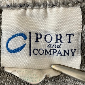 【PORT&COMPANY】メキシコ製 ワンポイント 刺繍 ロゴ スウェットトレーナー Mサイズ アメリカ古着