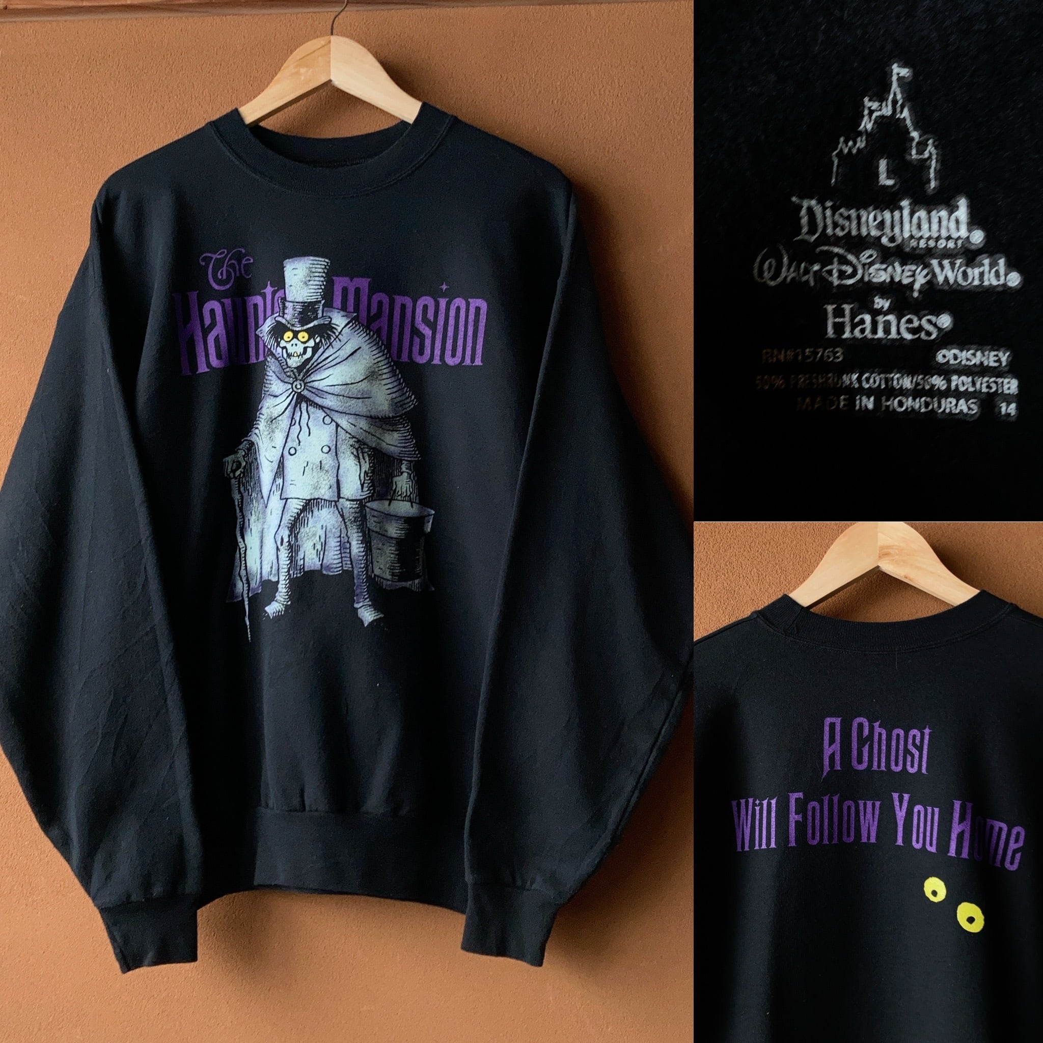 ホーンテッドマンション プリントスウェット ブラック SIZE L 【1029A03】 | 【公式】Thrift Tokyo & TAROCK  古着・ヴィンテージ通販 powered by BASE